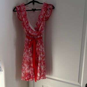 H&M Red and White Floral Mini Dress